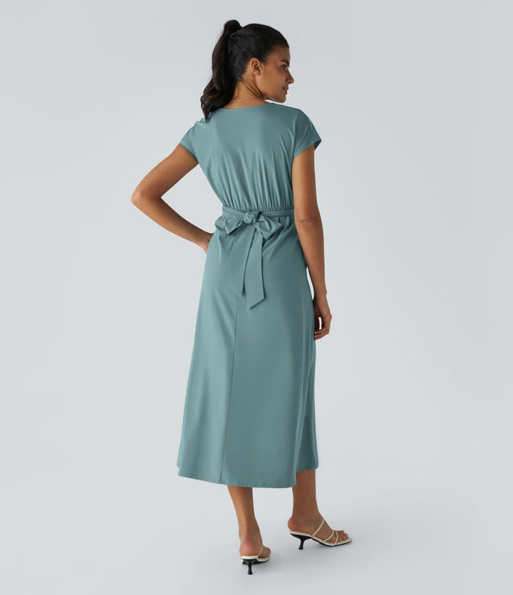 Vestido con cintura alta Seda™