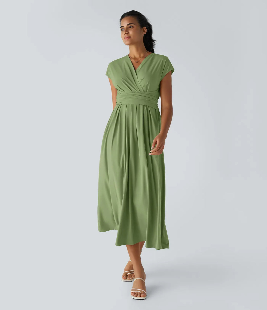 Vestido con cintura alta Seda™