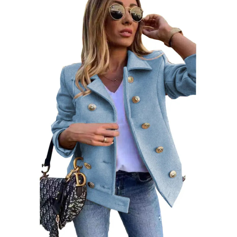 Elegante chaqueta larga con cierre de botones Calahorra™