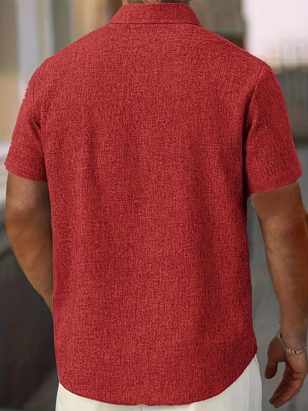 Lenoir™ | Camisa ligera de manga corta en mezcla de lino
