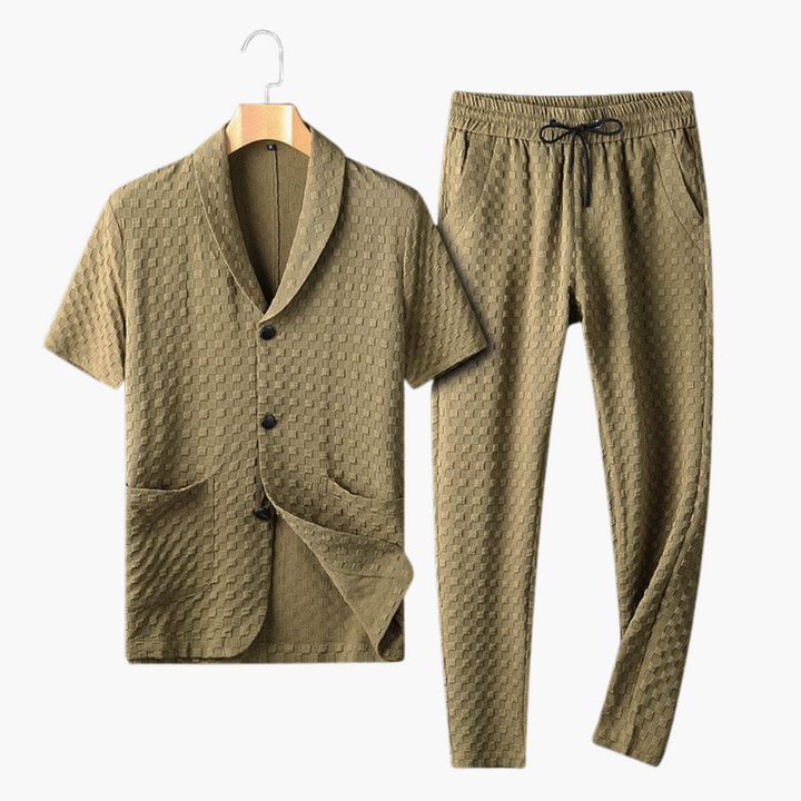 Conjunto David con camisa y pantalón fresco