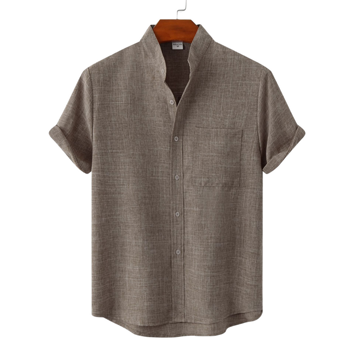 Camisa de algodón lisa con botones Zagreb™
