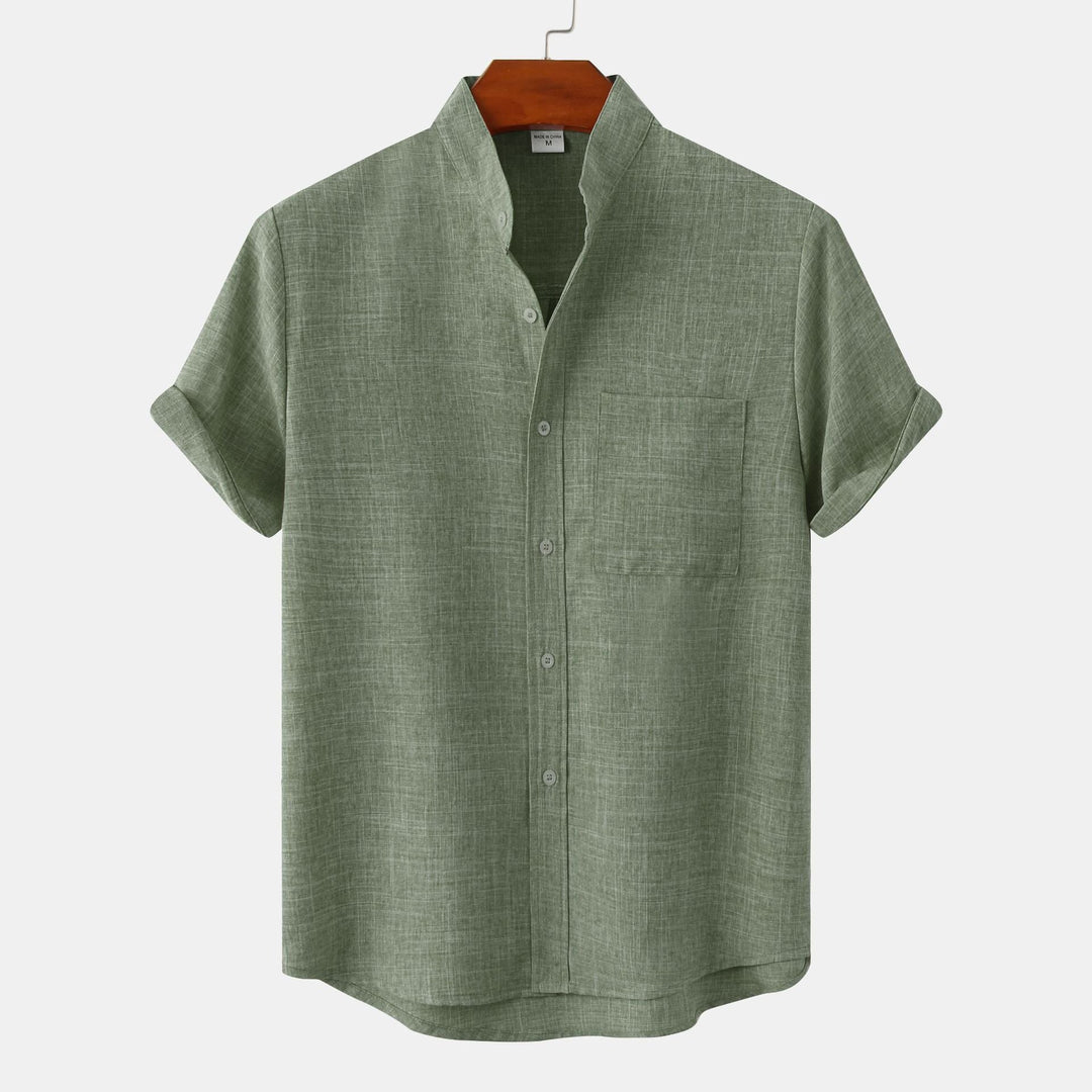 Camisa de algodón lisa con botones Zagreb™