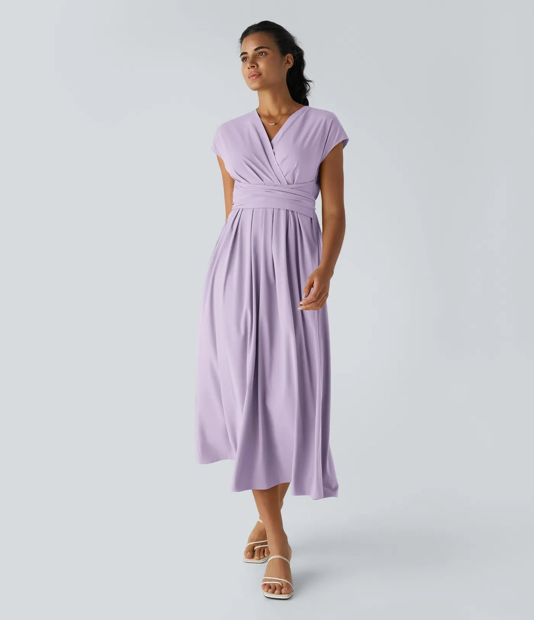 Vestido con cintura alta Seda™
