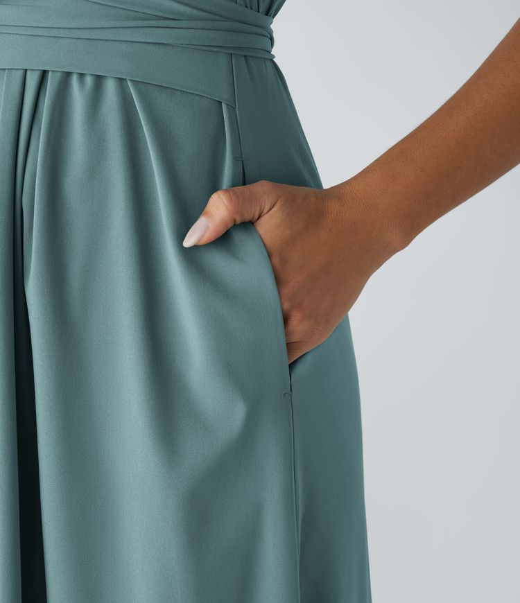 Vestido con cintura alta Seda™