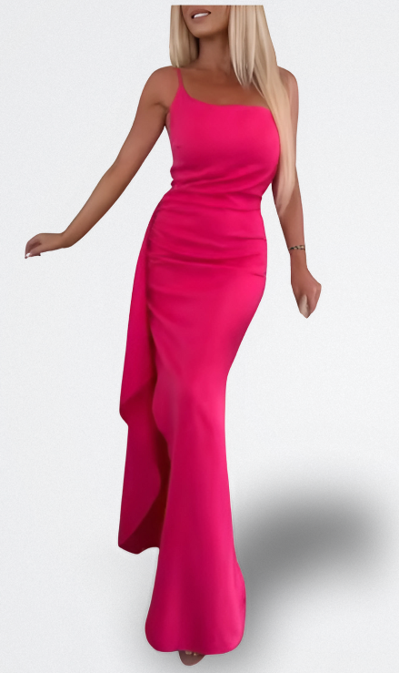 Selene | Vestido Asimétrico con Volante