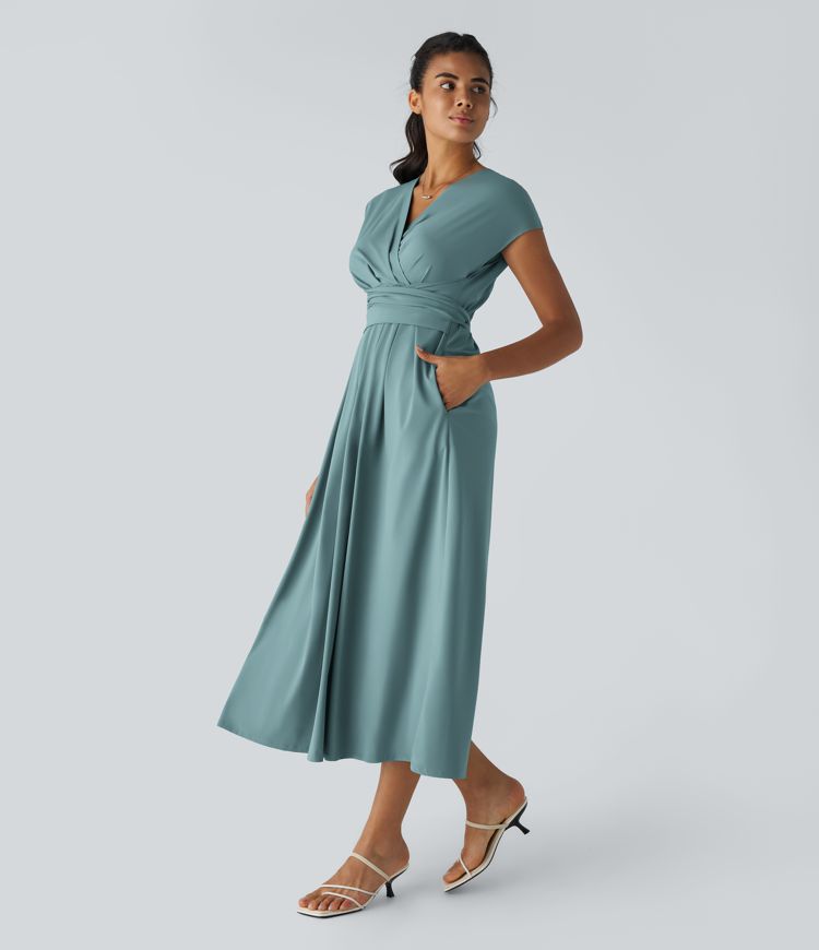 Vestido con cintura alta Seda™