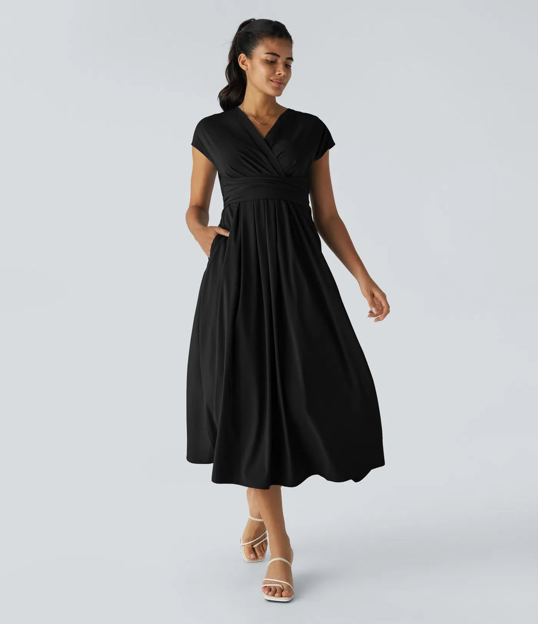 Vestido con cintura alta Seda™
