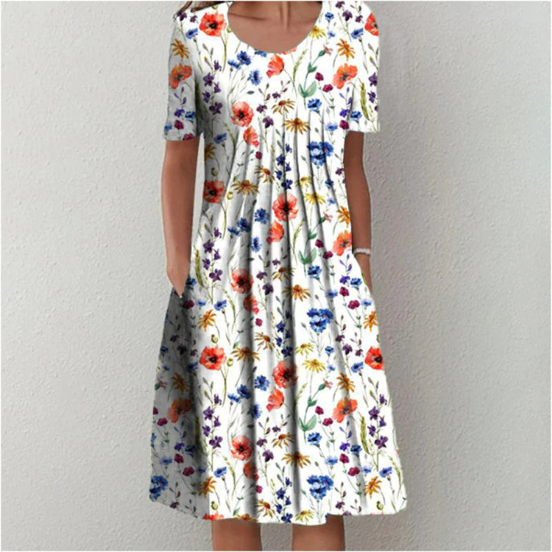 Diana™ - Vestido floral con estilo y casual con bolsillos