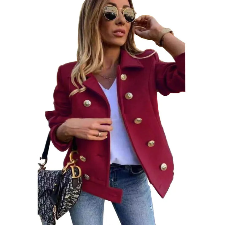 Elegante chaqueta larga con cierre de botones Calahorra™