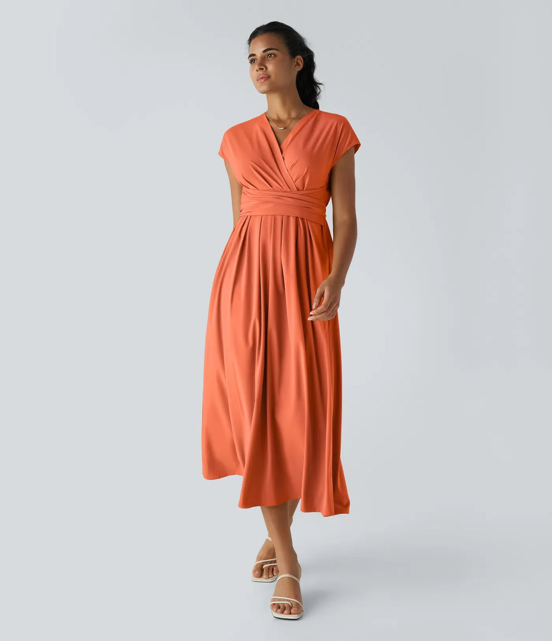 Vestido con cintura alta Seda™