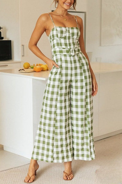 Mono con estampado a cuadros y corte ancho inferior Nina™