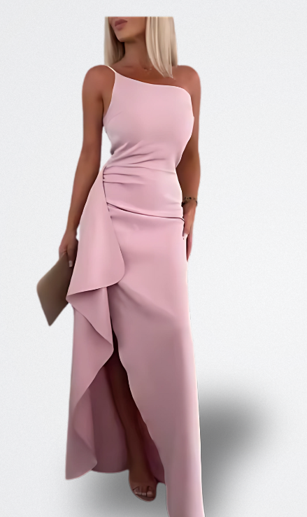 Selene | Vestido Asimétrico con Volante