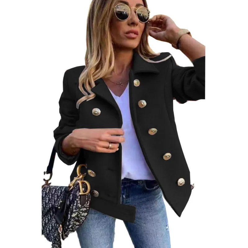 Elegante chaqueta larga con cierre de botones Calahorra™