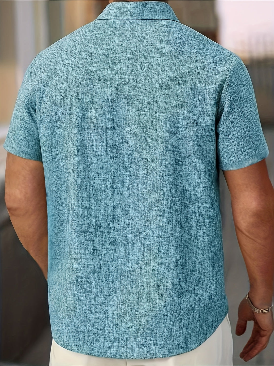 Lenoir™ | Camisa ligera de manga corta en mezcla de lino