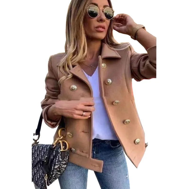 Elegante chaqueta larga con cierre de botones Calahorra™