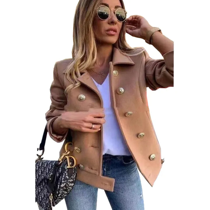 Elegante chaqueta larga con cierre de botones Calahorra™