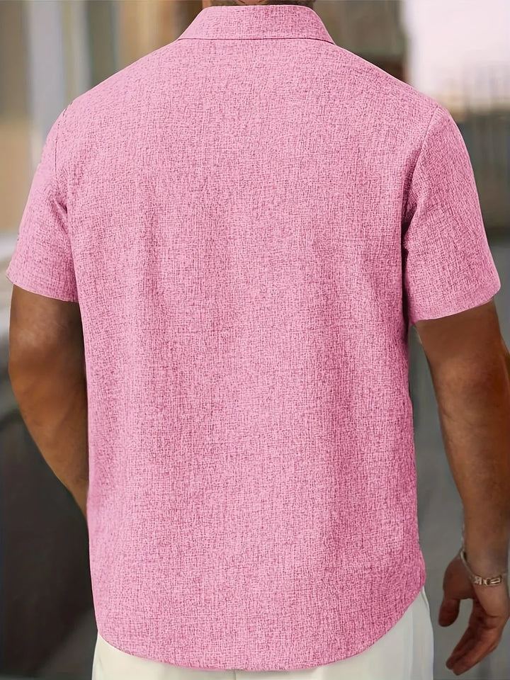 Lenoir™ | Camisa ligera de manga corta en mezcla de lino
