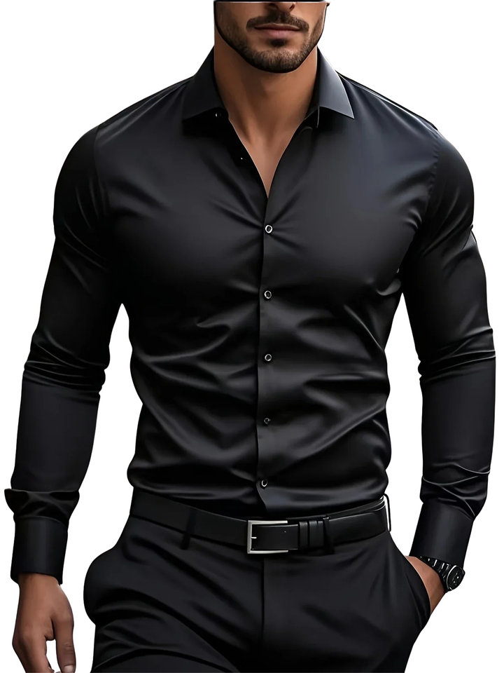 Lenoir™ |  Elegante camisa de manga larga con botones