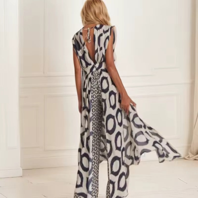 Conjunto Kimono Largo y Pantalones – Estampado Étnico y Corte Fluido Mataró™