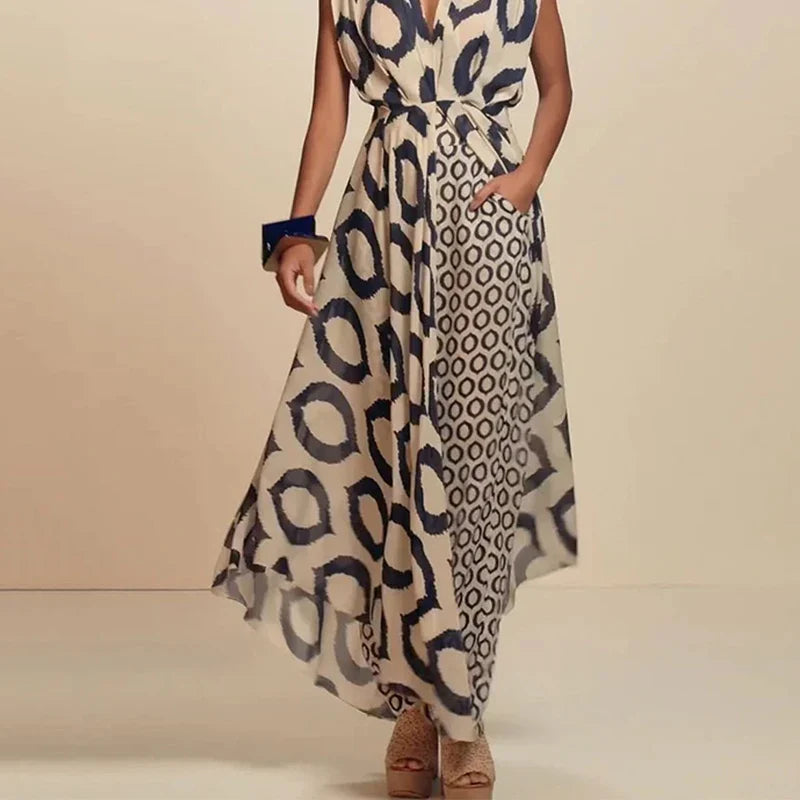 Conjunto Kimono Largo y Pantalones – Estampado Étnico y Corte Fluido Mataró™
