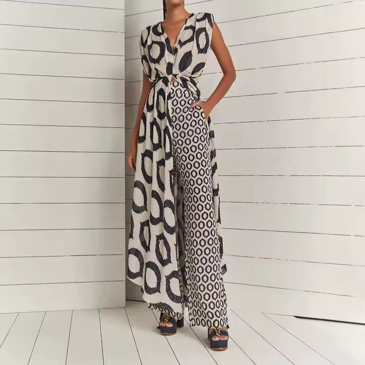 Conjunto Kimono Largo y Pantalones – Estampado Étnico y Corte Fluido Mataró™