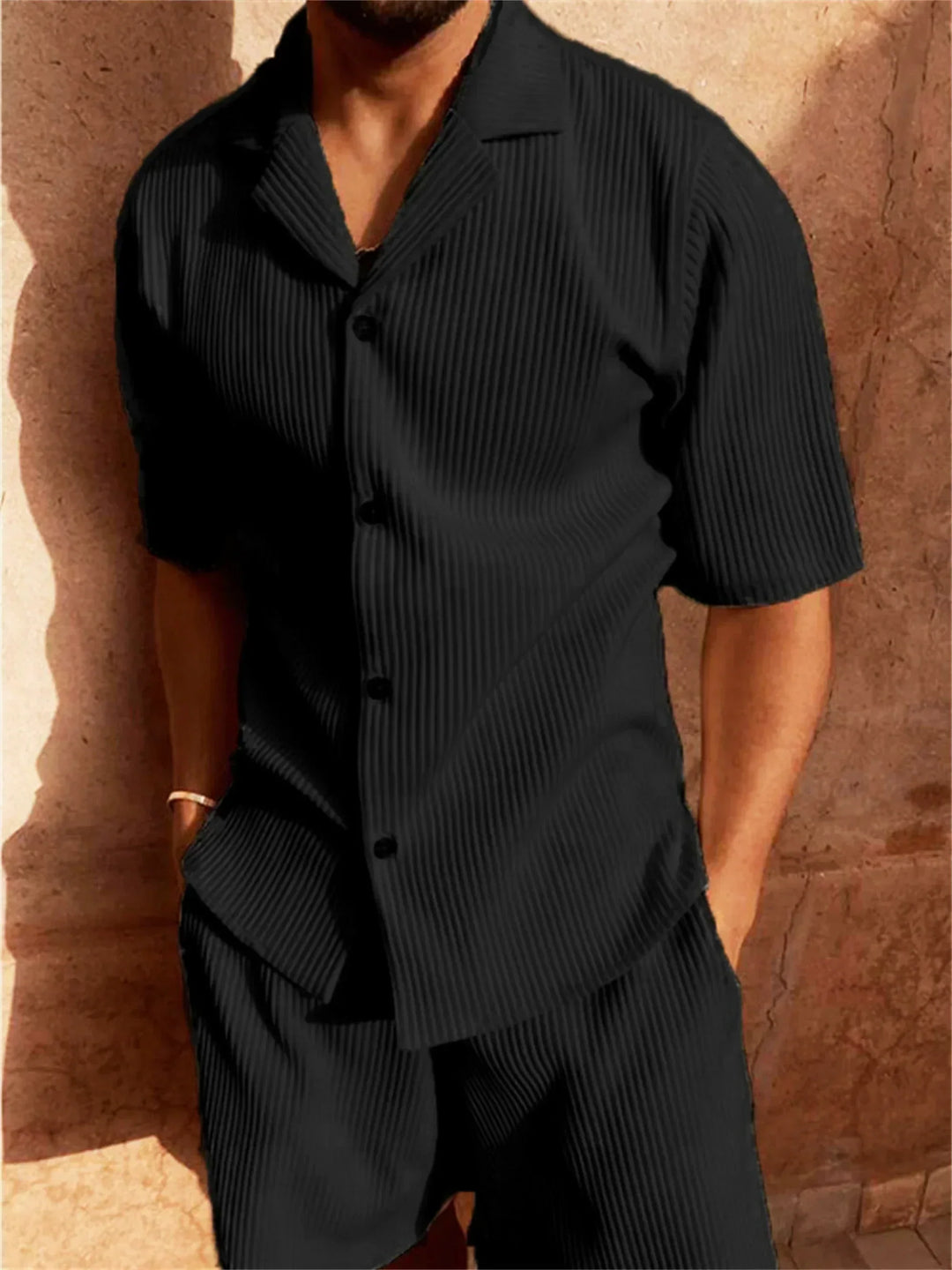 Conjunto Santo de Panamá con camisa y pantalón corto