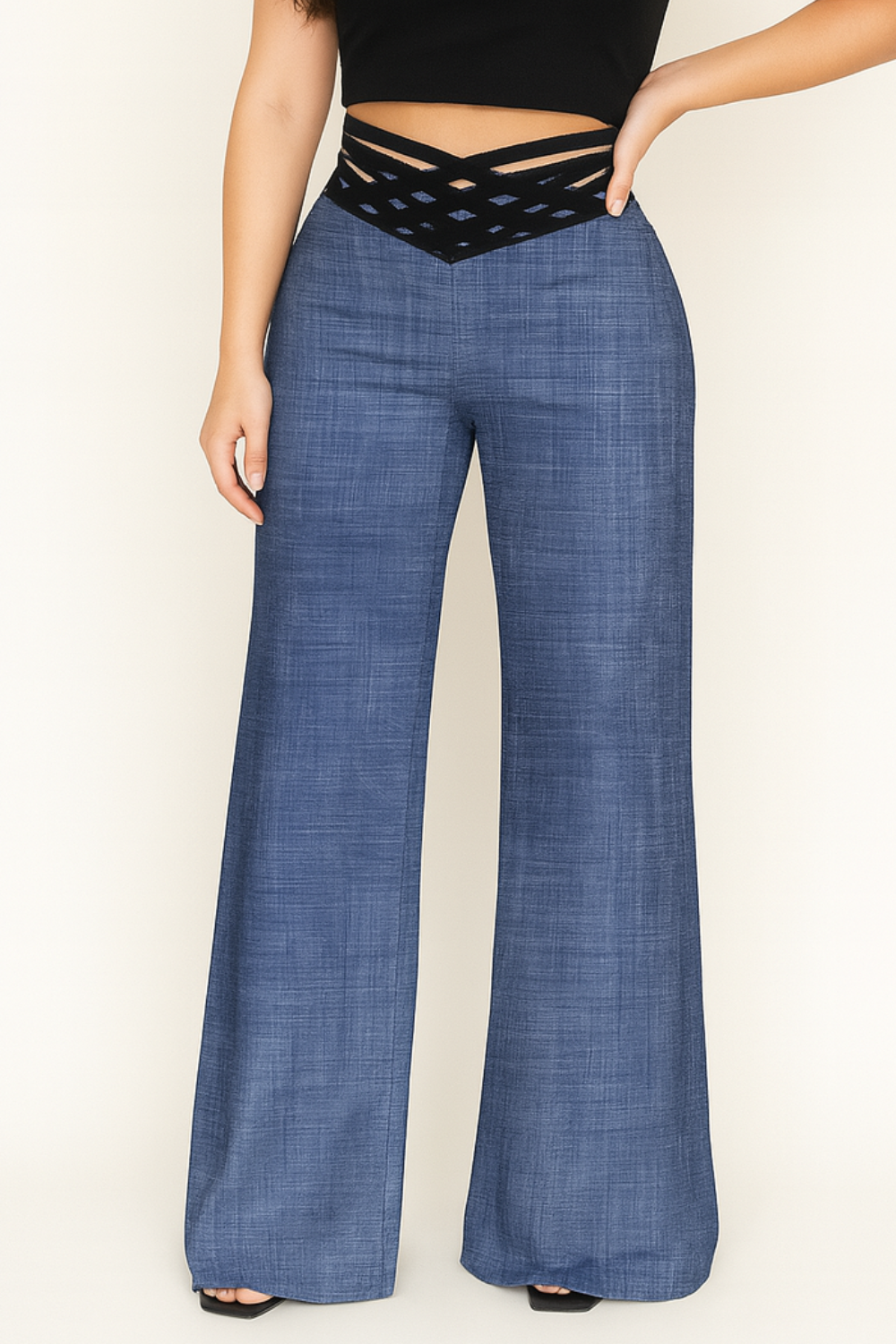 Pantalón acampanado Beatrix con cintura alta