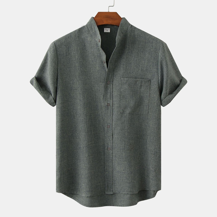 Camisa de algodón lisa con botones Zagreb™