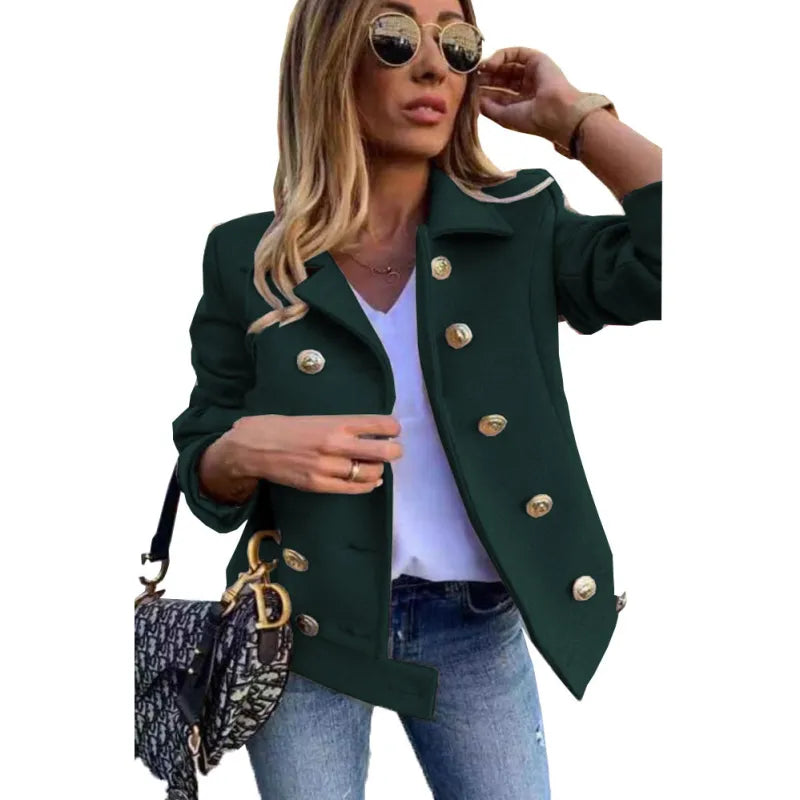 Elegante chaqueta larga con cierre de botones Calahorra™