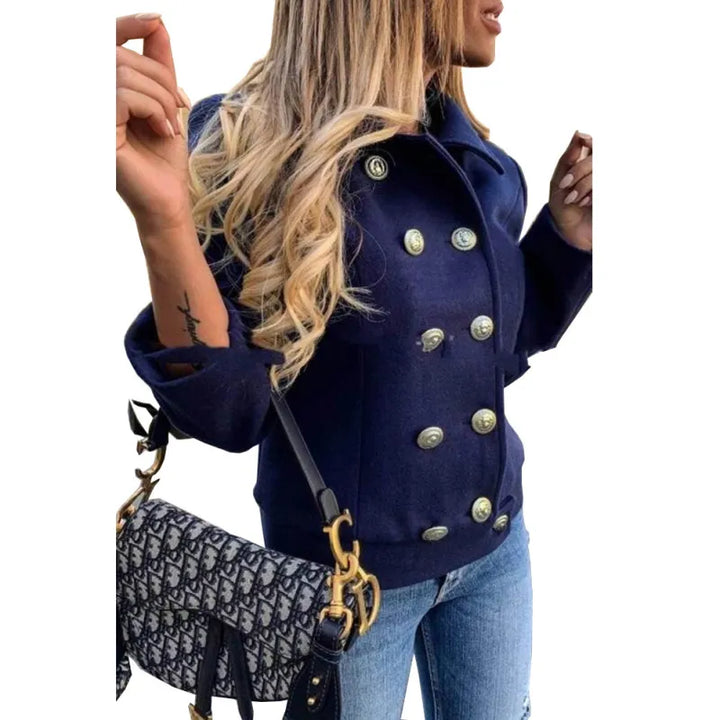 Elegante chaqueta larga con cierre de botones Calahorra™