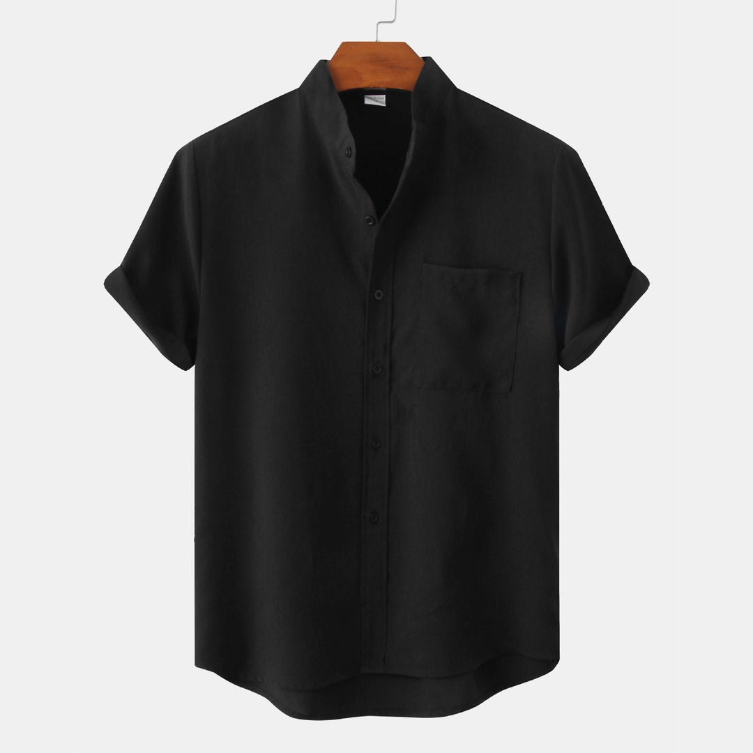 Camisa de algodón lisa con botones Zagreb™