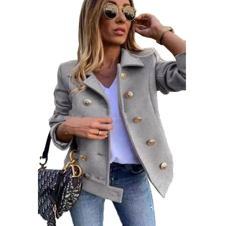 Elegante chaqueta larga con cierre de botones Calahorra™