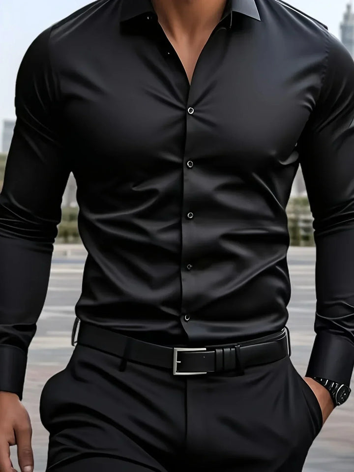 Lenoir™ |  Elegante camisa de manga larga con botones
