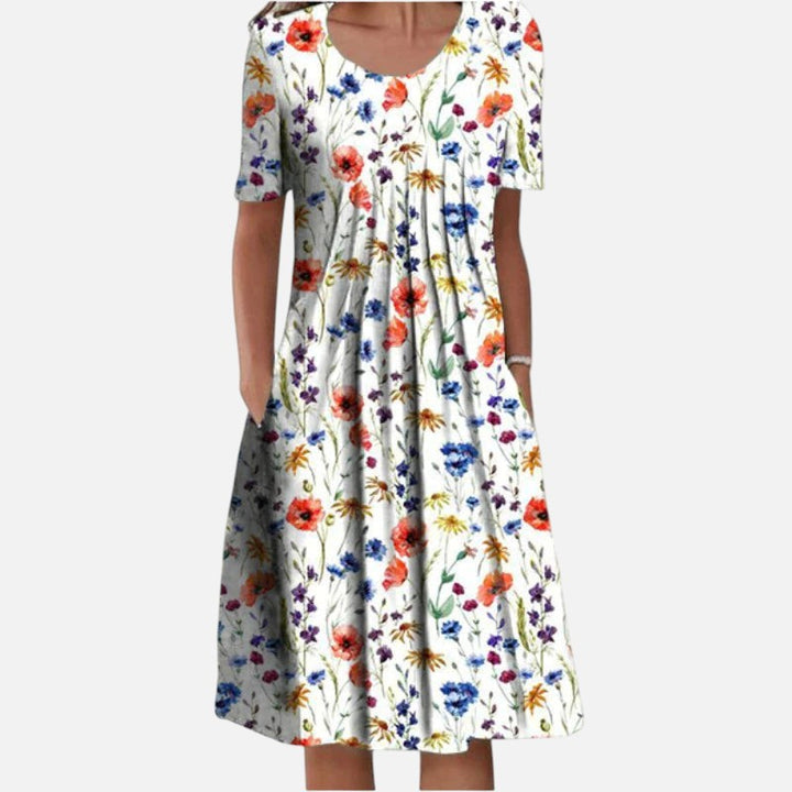Diana™ - Vestido floral con estilo y casual con bolsillos